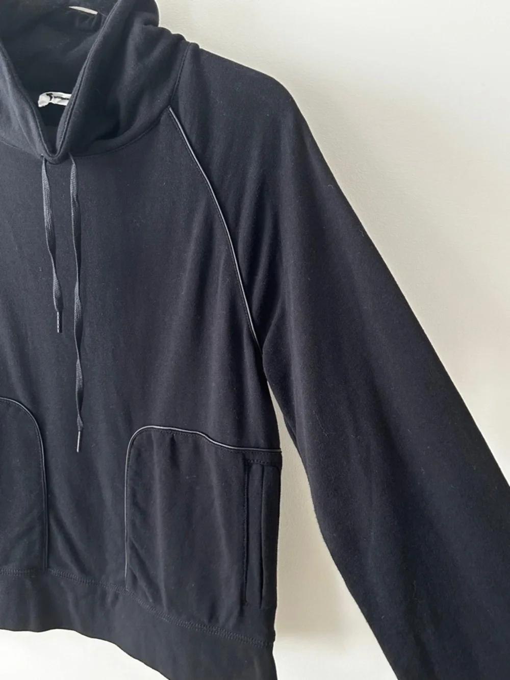 Alexander Wang Black Cotton Funnel Neck Sweatshirt